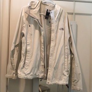 White North Face Rain Jacket